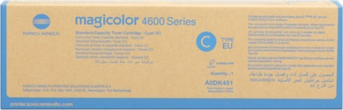Картридж Konica-Minolta (A0DK451) оригинальный для принтера Konica-Minolta magicolor 4650/ 4690/ 4695, голубой, 4000 стр.