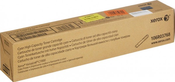 Картридж Xerox 106R03768 оригинальный для Xerox VersaLink C7000, cyan, увеличенный (10 100 страниц)