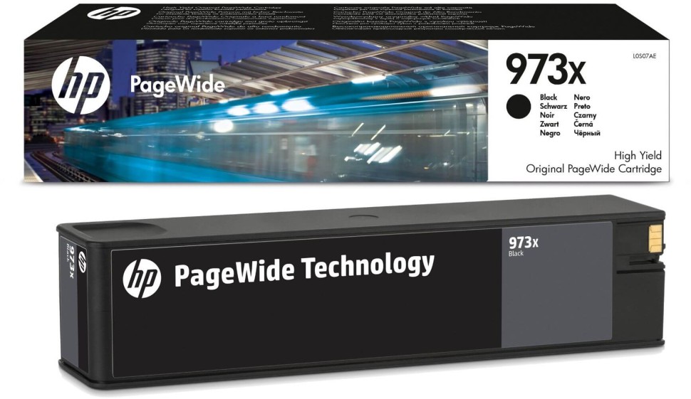 Картридж HP 973X (L0S07AE) Black оригинальный для HP PageWide Pro 477dw/ 452dw, чёрный, 10000 страниц