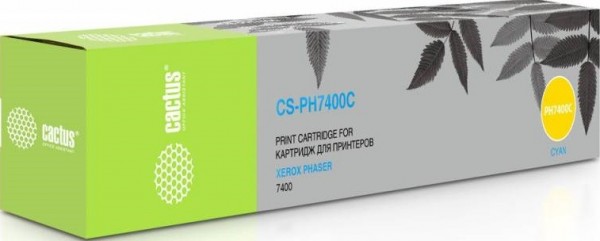 Картридж Cactus 106R01150 (CS-PH7400C) для принтеров Xerox Phaser 7400 голубой 9000 страниц