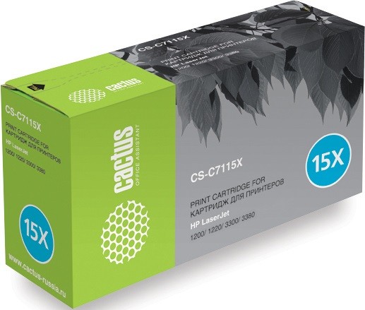 Cactus C7115X Картридж (CS-C7115XS) для принтеров HP LaserJet 1000/ 1005/ 1200/ 1220/ 3300/ 3380