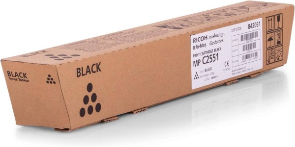 Картридж Ricoh MP C2551E (842465/ 842061/ 841587/ 841504) оригинальный для Ricoh Aficio MP C2051/ C2551, чёрный, 10000 стр.