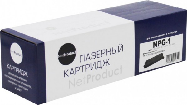 Тонер-картридж NetProduct (N-NPG-1) для Canon NP-1215/ 1550/ 2020/ 6317/ 6416, туба, 3,8K