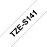 Картридж Brother TZE-S141 (TZeS141) оригинальный для Brother P-Touch, сверхклейкая лента 18мм*8м, чёрный на прозрачном