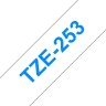 Картридж Brother TZE-253 (TZe253) оригинальный для Brother P-Touch, лента 24мм*8м, синий на белом