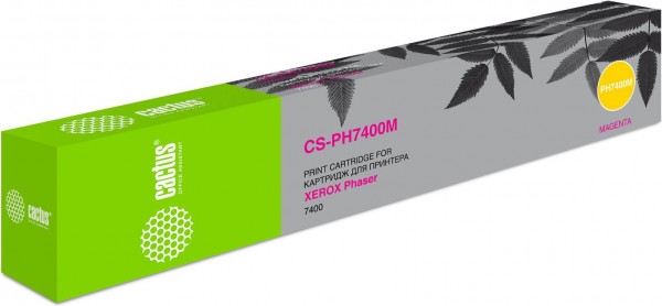 Картридж Cactus 106R01151 (CS-PH7400M) для принтеров Xerox Phaser 7400 пурпурный 9000 страниц
