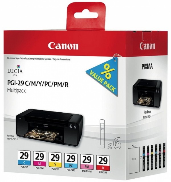 Canon 4873B005 Набор картриджей PGI-29 CMY/PC/PM/R Multi для Canon PIXMA PRO-1