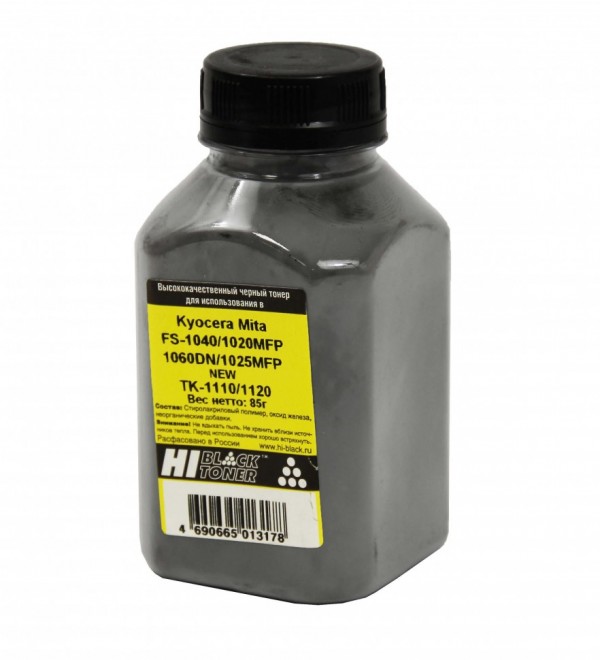 Тонер Hi-Black для Kyocera FS-1040/ 1020MFP/ 1060DN/ 1025MFP (TK-1110/ 1120), Black, 85 г, банка