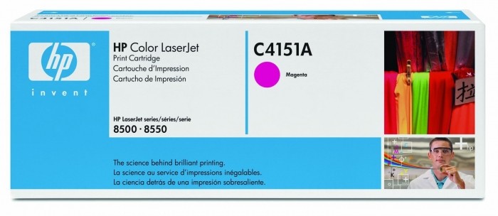 Картридж HP C4151A оригинальный для принтера HP Color LJ 8500/ 8550 magenta, 8500 страниц