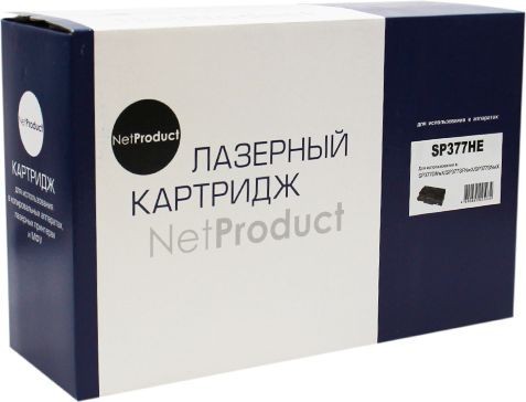 Картридж NetProduct (N-SP377HE) для Ricoh Aficio SP377DNwX/ SP377SFNwX/ SP377SNwX, 6,4K