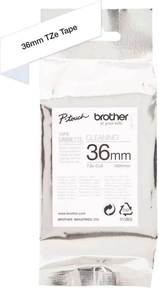 Картридж Brother TZE-CL6 (TZeCL6) оригинальный для очистки печатающей головки Brother P-Touch, лента 36мм