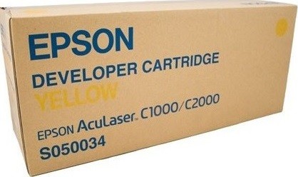 Картридж Epson C13S050034 оригинальный для принтера Epson AcuLaser C1000/ C2000, yellow, 6к