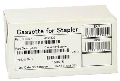 Картридж со скрепками OKI (45513301) оригинальный для принтера OKI MC760/ MC770/ MC780/ MC853/ MC873/ MB760/ MB770 , 2*1500 шт.