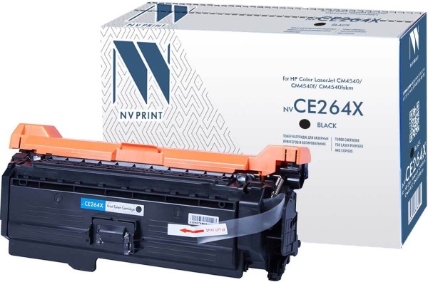 Картридж NV Print CE264X Black для принтеров HP LJ Color CM4540 MFP (17000k)