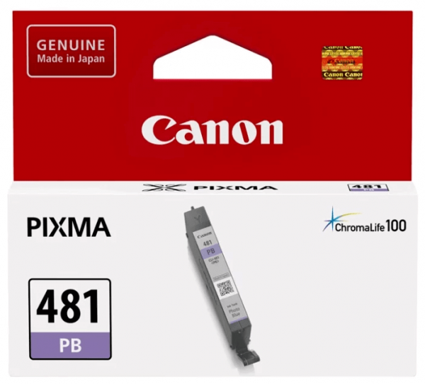 Картридж оригинальный Canon CLI-481 PB 2102C001 для принтера Canon Pixma TS8140TS/ TS9140 фото голубой (5.6 мл)