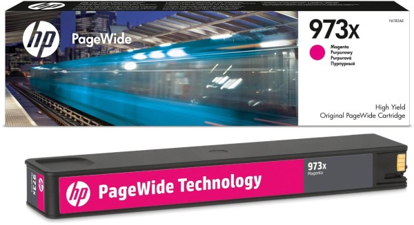 Картридж HP 973X (F6T82AE) Magenta оригинальный для HP PageWide Pro 477dw/ 452dw, пурпурный, 7000 страниц