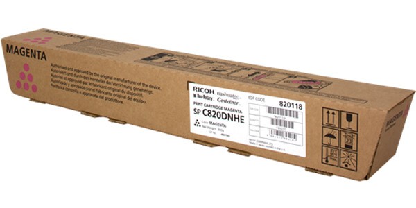 Картридж Ricoh SP C820DNHE (820118/821060) оригинальный для Ricoh Aficio SP C820DN/ C821DN, пурпурный, 15000 стр.