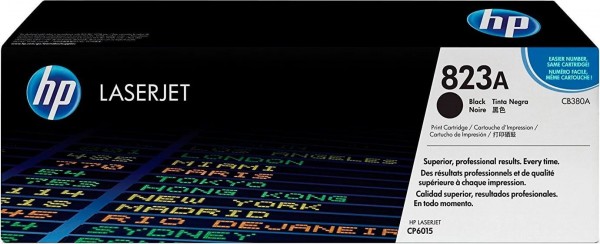 Картридж HP CB380A (823A) оригинальный для принтера HP Color LaserJet CM6030/ CM6040/ CP6015 ColorSphere black, 16500 страниц