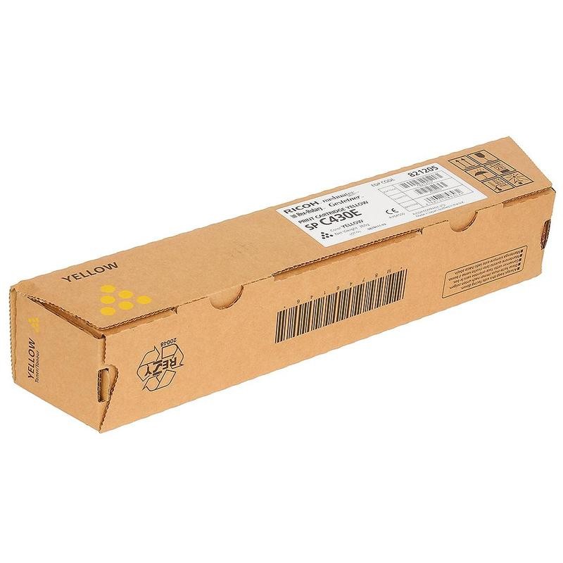 Картридж Ricoh SP C430E (821205) оригинальный для Ricoh Aficio SP C430DN/ C431DN/ C440DN, желтый, 24000 стр.