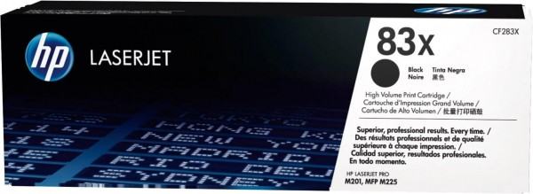 Картридж HP CF283X (83X) оригинальный для принтера HP LaserJet Pro M201/ MFP M225 black, 2200 страниц