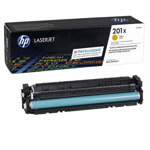 Картридж HP CF402X (201X) оригинальный Yellow для принтера HP Color LaserJet Pro M252/ M252dw/ M252n/ M274/ M274n/ M277/ M277dw/ M277n, 2300 страниц