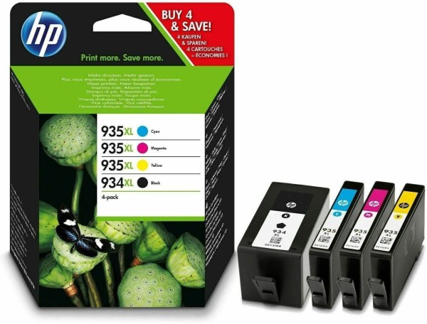 Набор картриджей HP X4E14AE (C2P23AE + C2P24AE + C2P25AE + C2P26AE) CMYK Multipack оригинальный для HP Officejet Pro 6230/ 6830, 4 цвета (чёрный-1000 стр./ цветные-825 стр.)