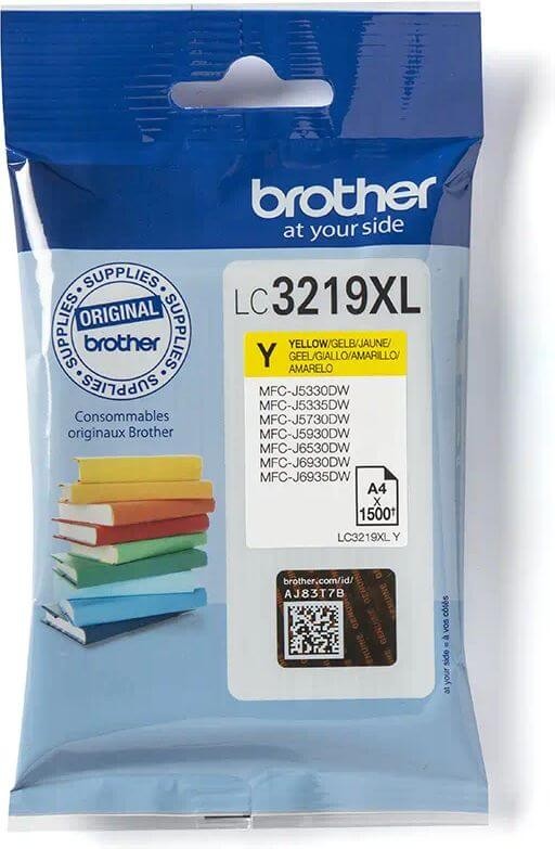 Картридж Brother LC-3219XLY (LC3219XLY) оригинальный для Brother MFC-J5330DW/ J5335DW/ J5730DW/ J5930DW/ J6530DW/ J6930DW/ J6935DW, жёлтый, 1500 стр. 