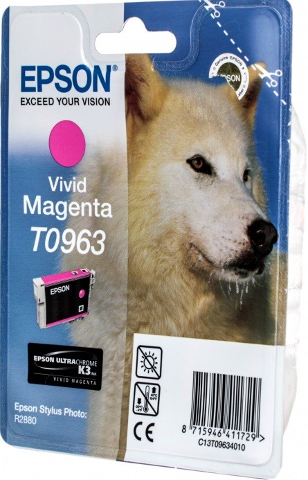 C13T09634010 Картридж Epson T0963 для R2880 (Vivid Magenta) (cons ink)