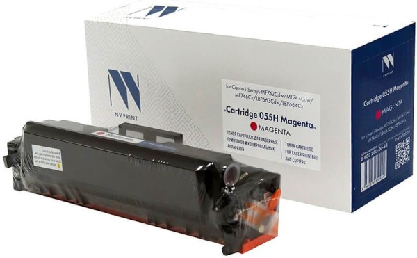 Картридж NV Print 055HM (NV-055HNCM) (без чипа, без гарантии) для Canon i-Sensys LBP663Cdw/ LBP664Cx/ MF742Cdw/ MF744Cdw/ MF746Cx, пурпурный, увеличенный, 5900 стр.