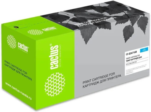 Картридж Cactus Q2671A (CS-Q2671AR) Cyan для HP Color LaserJet 3500/ 3550/ 3700, голубой, 4000 стр.