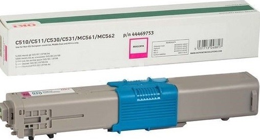 Картридж OKI (44469753/44469723) оригинальный для принтера OKI C510/ C530/ MC561, пурпурный, 5000 стр.