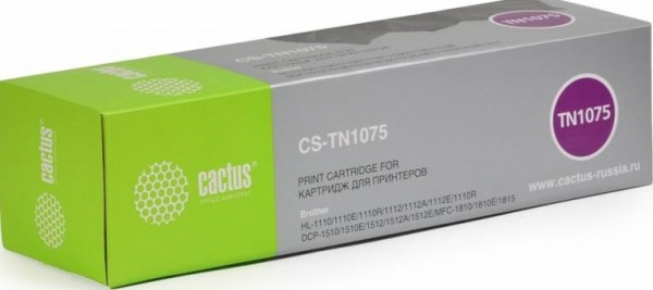 Картридж Cactus TN-1075 (CS-TN1075) для принтеров Brother HL-1110/ 1112/ 1510/ 1512/ 1810/ 1815 черный 1000 страниц