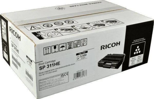 Картридж Ricoh SP 311HE (407246) оригинальный для Ricoh Aficio SP 311DN/ 311DNw/ 311SFN/ 311SFNw/ 325DNw/ 325SFNw/ 325SNw, чёрный, 3500 страниц