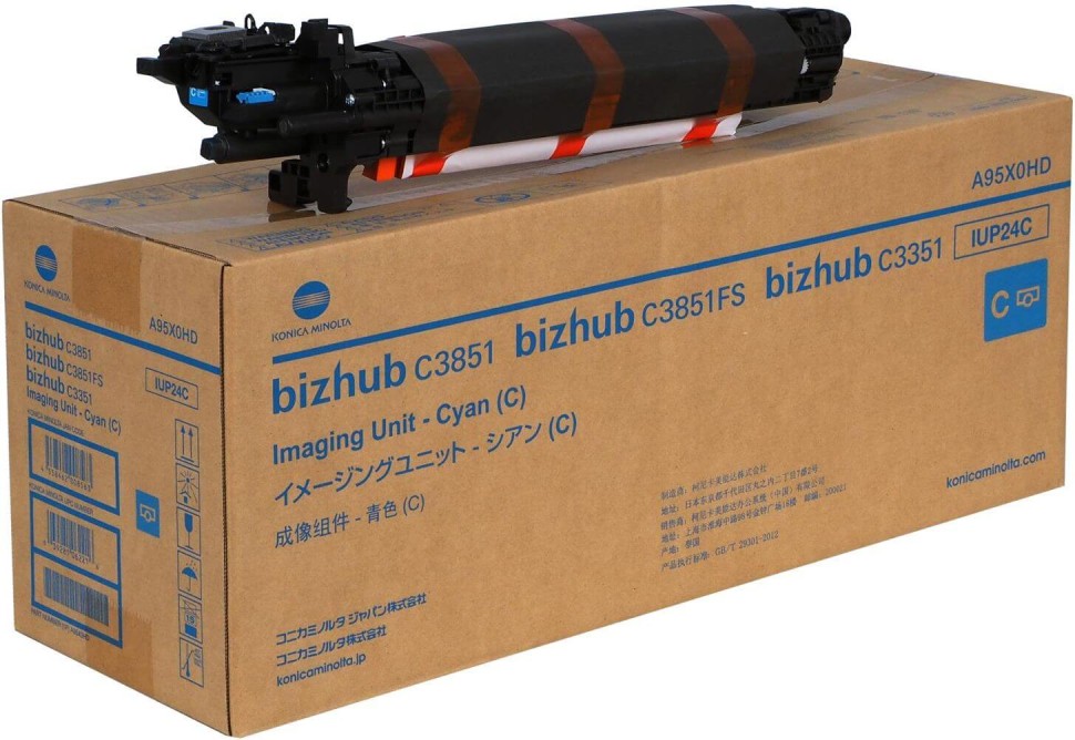 Фотобарабан Konica-Minolta UP-24C/ IUP24C/ A95X0HD оригинальный для принтера Konica-Minolta bizhub C3351/ C3851/ C3851FS, голубой, 50000 стр.