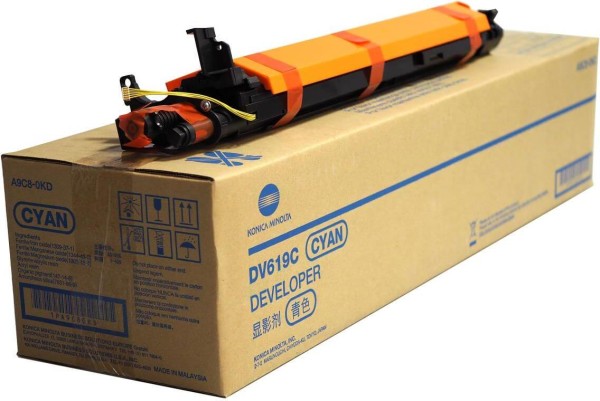Блок проявки Konica-Minolta DV619C/ DV-619C (A9C80KD) оригинальный для Konica-Minolta bizhub C458/ С558/ С658, голубой, 600 000 стр.