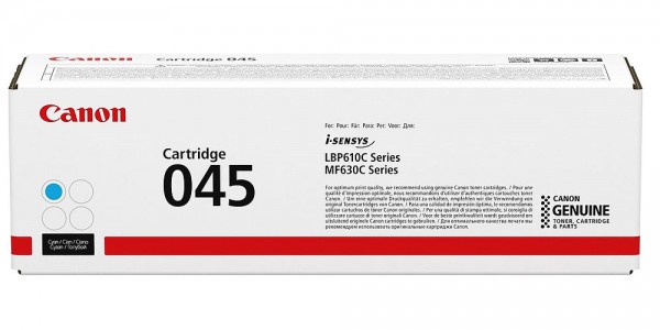 Картридж Canon 045C (1241C002) оригинальный для Canon  i-SENSYS LBP611Cn / LBP613Cdw, cyan, 1300 страниц