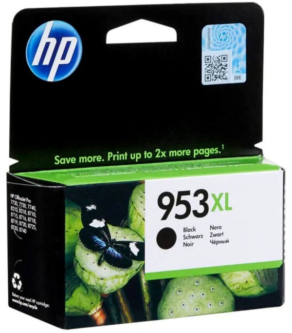 Картридж HP №953XL (L0S70AE) Black оригинальный для HP Officejet Pro 7720/ 7730/ 8210/ 8710, чёрный, увеличенный, 2000 стр.