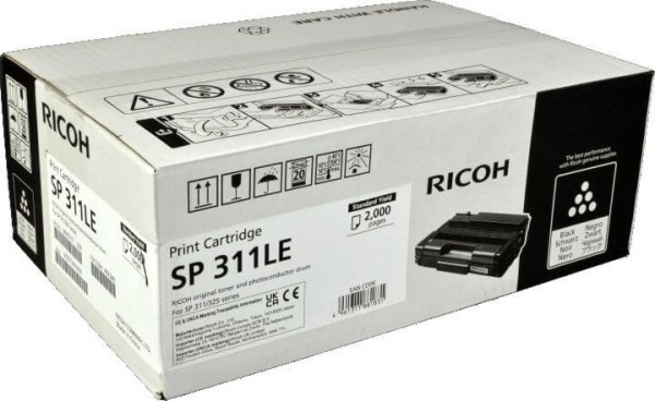 Картридж Ricoh SP 311LE (407249) оригинальный для Ricoh Aficio SP 311DN/ 311DNw/ 311SFN/ 311SFNw/ 325DNw/ 325SFNw/ 325SNw, чёрный, 2000 страниц
