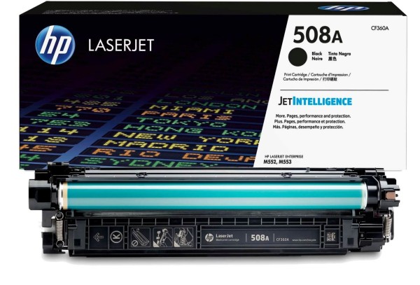 Картридж HP CF360A (508A) Black оригинальный для HP Color LaserJet Enterprise M552/ M553/ M577, чёрный, 6000 страниц