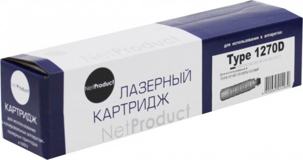 Тонер-картридж NetProduct (N-Type 1270D) для Ricoh Aficio 1515/ F/ PS/ MF, туба, 7K