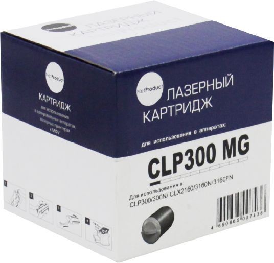Тонер-картридж NetProduct (N-CLP-M300A) для Samsung CLP-300/ 300N/ CLX-2160/ 2160N, M, 1K