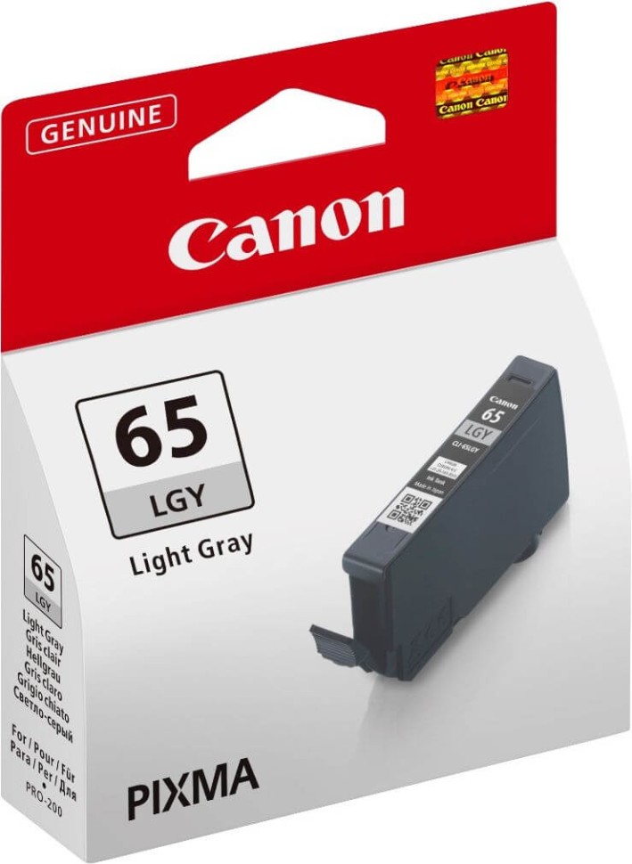 Картридж Canon CLI-65LGY 4222C001 оригинальный для принтера Canon PIXMA PRO-200, светло-серый, 12.6мл, 600 стр.