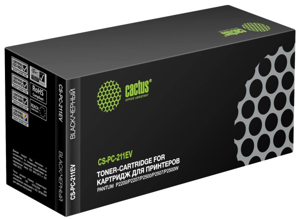 Картридж Cactus PC-211EV (CS-PC-211EV) для Pantum P2200/ P2207/ P2500/ P2507/ P2500W/ M6500/ M6550/ M6607, 1600 стр.