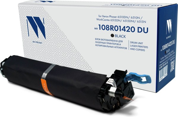 Блок фотобарабана NV Print 108R01420 (NV-108R01420DUBk) Black для Xerox WorkCentre 6515, Phaser 6510, чёрный, 48000 стр.