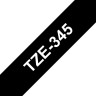 Картридж Brother TZE-345 (TZe345) оригинальный для Brother P-Touch, лента 18мм*8м, белый на чёрном