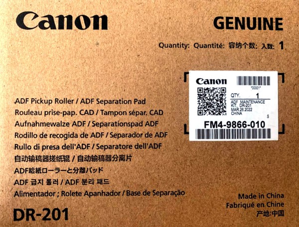 Ремкомплект Canon DR-201 (FM4-9866) ADF Maintenance Kit оригинальный для Canon imageRUNNER Advance C250/ C350/ C351/ С1225/ C1335, MF810/ MF820