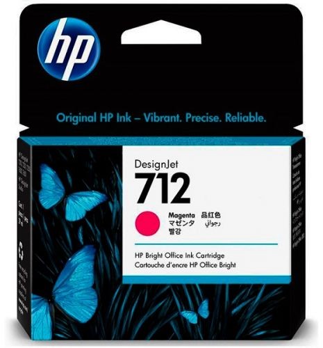 Картридж HP №712 (3ED68A) оригинальный для HP DesignJet T230/ T250/ T630/ T650, пурпурный, 29 мл