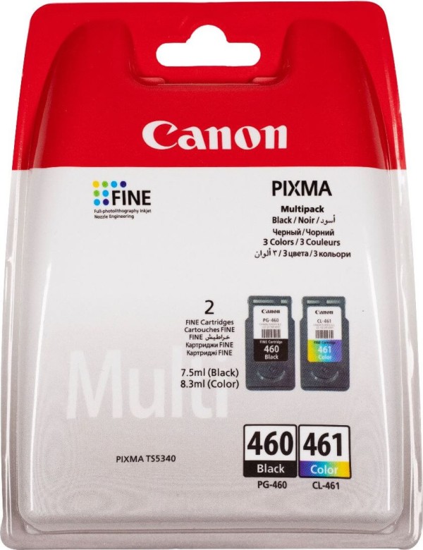 Набор картриджей Canon PG-460/ CL-461 (3711C004) Multipack оригинальный для Canon Pixma MG5740/ MG6840/ MG7740, чёрный/ цветной