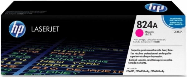 Картридж HP CB383A (824A) оригинальный для принтера HP Color LaserJet CM6030/ CM6040/ CP6015 ColorSphere magenta, 21000 страниц