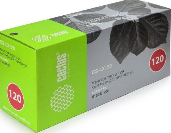 Картридж Cactus CS-LX120 (CS-LX120) для принтеров Lexmark E120N черный 2000 страниц